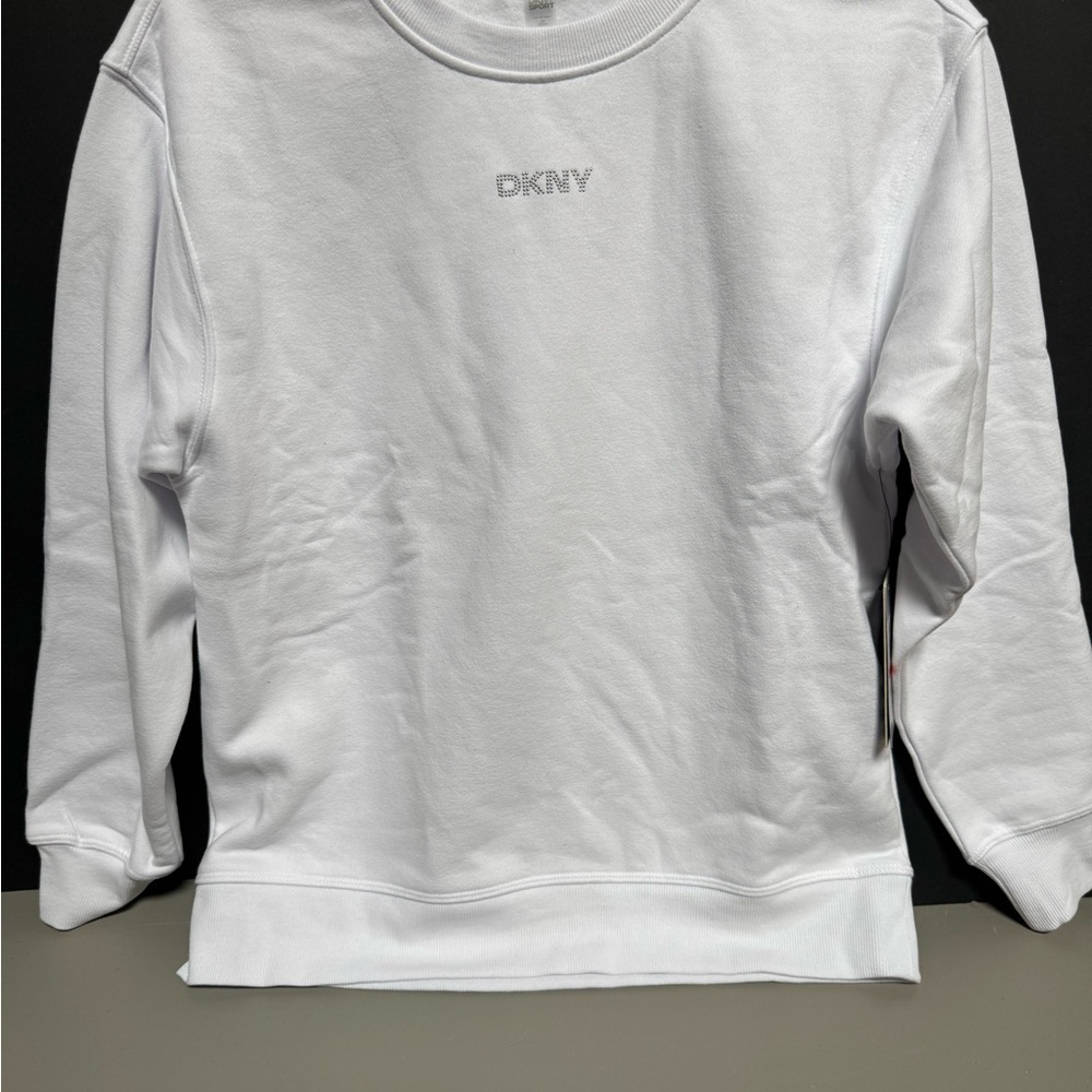 DKNY White Crewneck Sweater